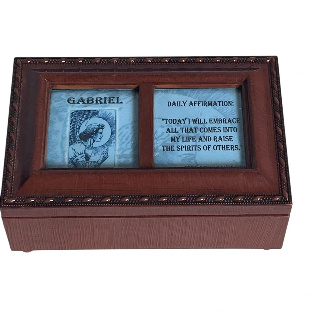 Musical Brown Wooden Keepsake Box – Handcrafted Vintage Jewelry Storage Chest
